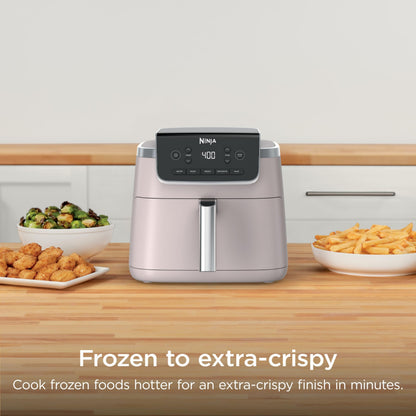 Ninja Air Fryer with Air Crisp | 5 QT Capacity fits up to 4lbs of Fries | 4-in-1 Pro Air Fry, Roast, Reheat, Dehydrate | 400°F Max Temp | 1750 Watts | W/Nonstick Basket & Crisper Plate | Grey | AF141