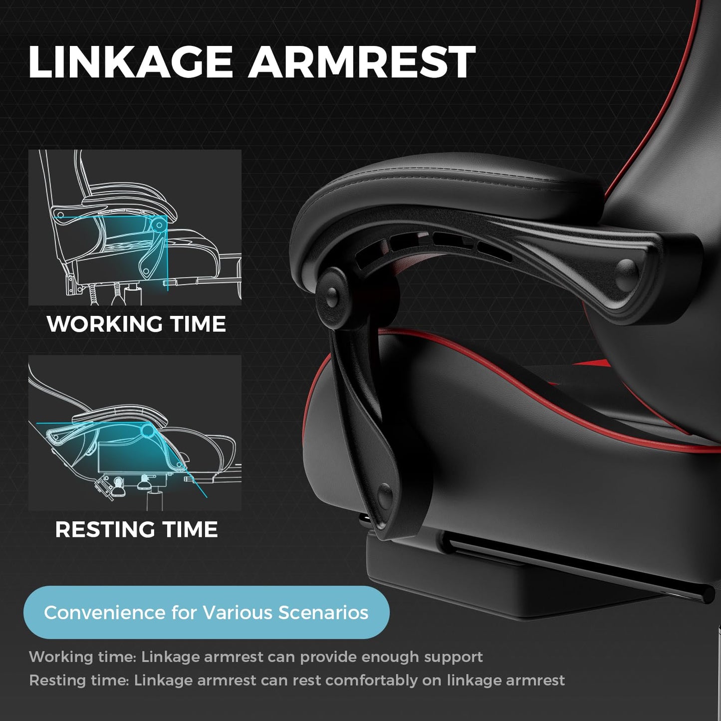 GTPLAYER Gaming Chair, Computer Chair with Footrest and Lumbar Support, Height Adjustable Game Chair with 360°-Swivel Seat and Headrest and for Office or Gaming (Pearl White)