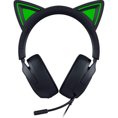 Razer Kraken Kitty V3 X Wired Gaming Headset: Kitty Ears - HyperClear Cardioid Mic - 40 mm Drivers - 7.1 Surround Sound - Comfy Ear Cushions - Cross-Platform via 3.5mm PC, PS5, Xbox, Switch 2 - Pink