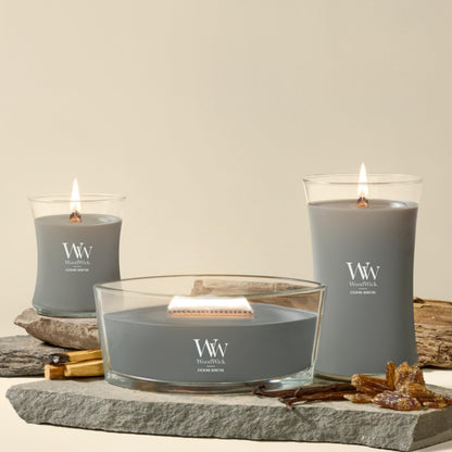 WoodWick Large Hourglass Fireside Candle, Premium Soy Blend Wax, Crackles as it burns, Perfect for Gifting, 21oz