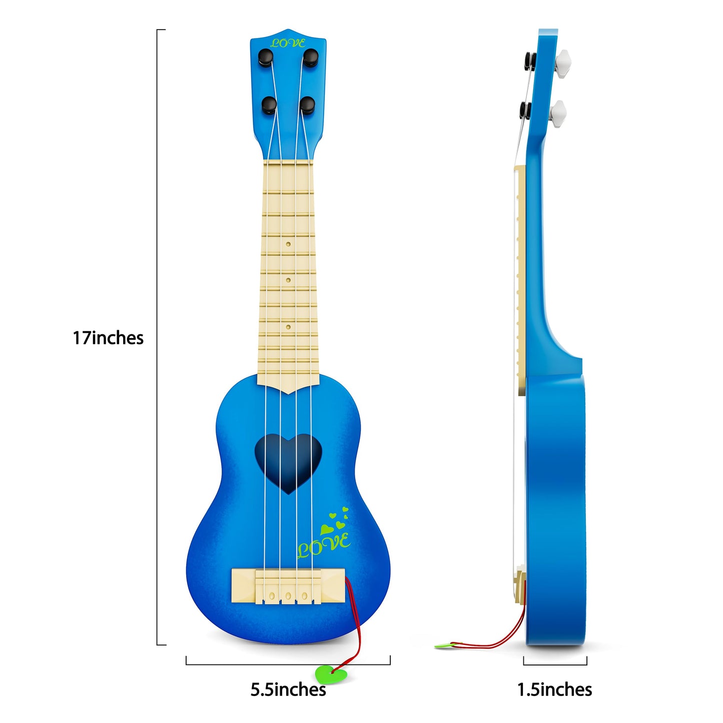 YEZI Classical Ukulele for Kids, Mini Toddler Guitar Toy with Pick, Educational Musical Instrument for Preschool Boys Girls, Early Learning Music Toy for Ages 3 4 5 6+ Years Old, Brown