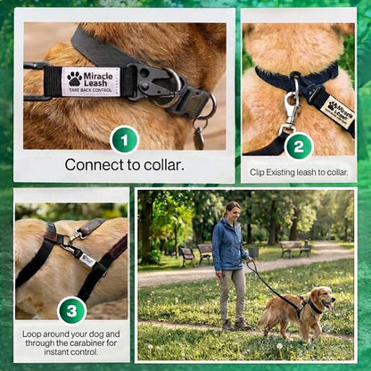 No‑Pull Dog Leash Attachment – Torso‑Loop Control for Large Dogs that Pull – Gentle Leader Alternative – Training Tool for Reactive & Lunging Dogs – Works with Any Collar