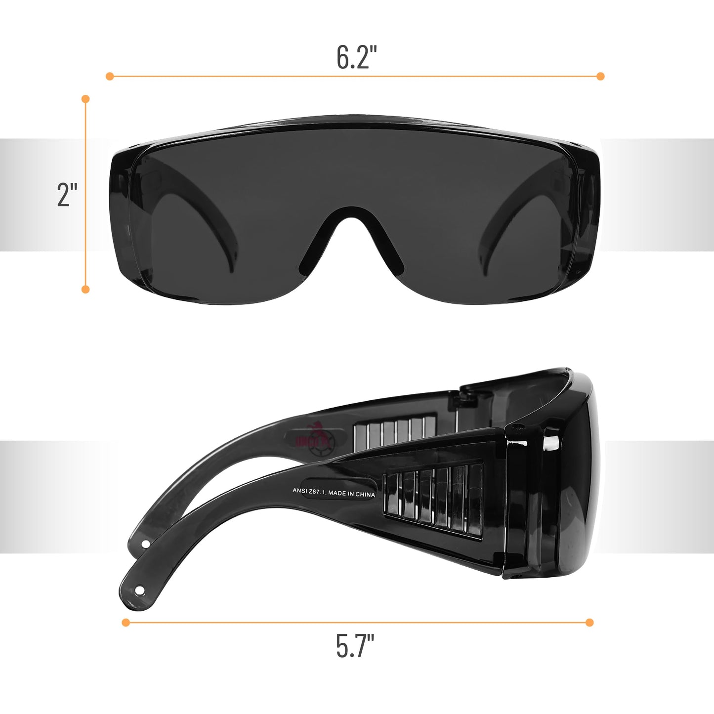 UNCO- Safety Goggles Over Glasses, Protective Goggles, Anti Fog, Work, Safety Glasses Over