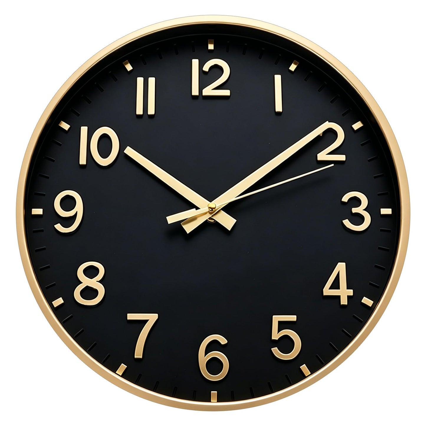 HZDHCLH Wall Clocks Battery Operated,Wall Clock Green,8 inch Wall Clock Silent Non Ticking Modern 3D Numbers for Kitchen Bedroom Living Room Office Classroom Decor