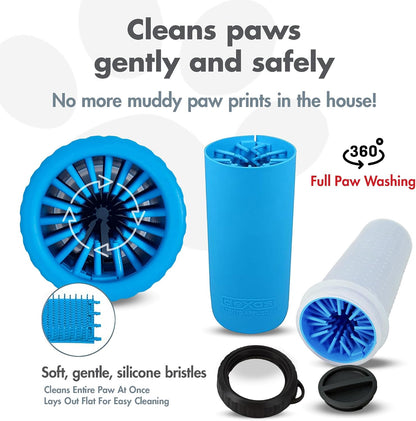Dexas MudBuster Portable Dog Paw Cleaner - Premium Quality, Blue, Small Size for Pet Supplies and Accessories