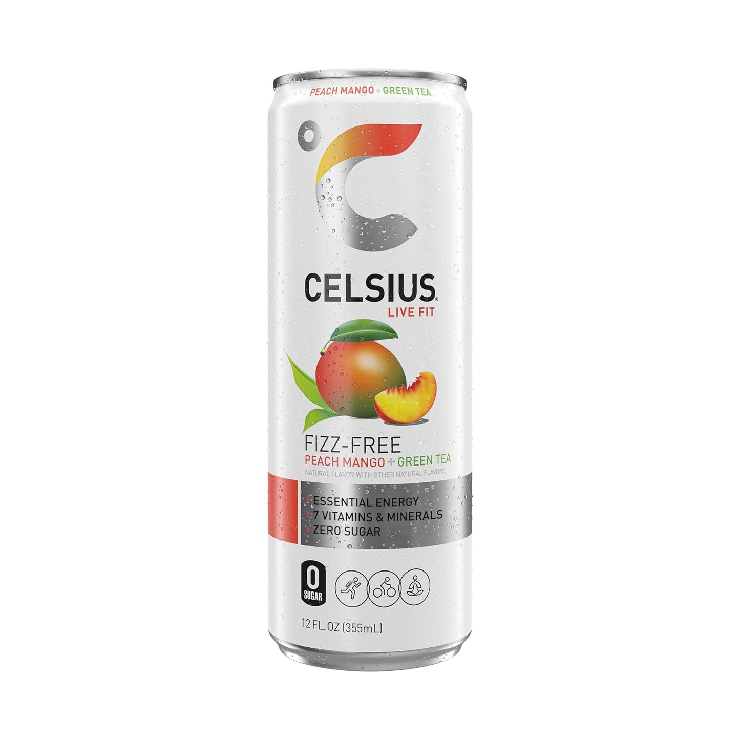 CELSIUS Sparkling Orange, Sugar Free Energy Drink, 12 Fl Oz (Pack of 12)