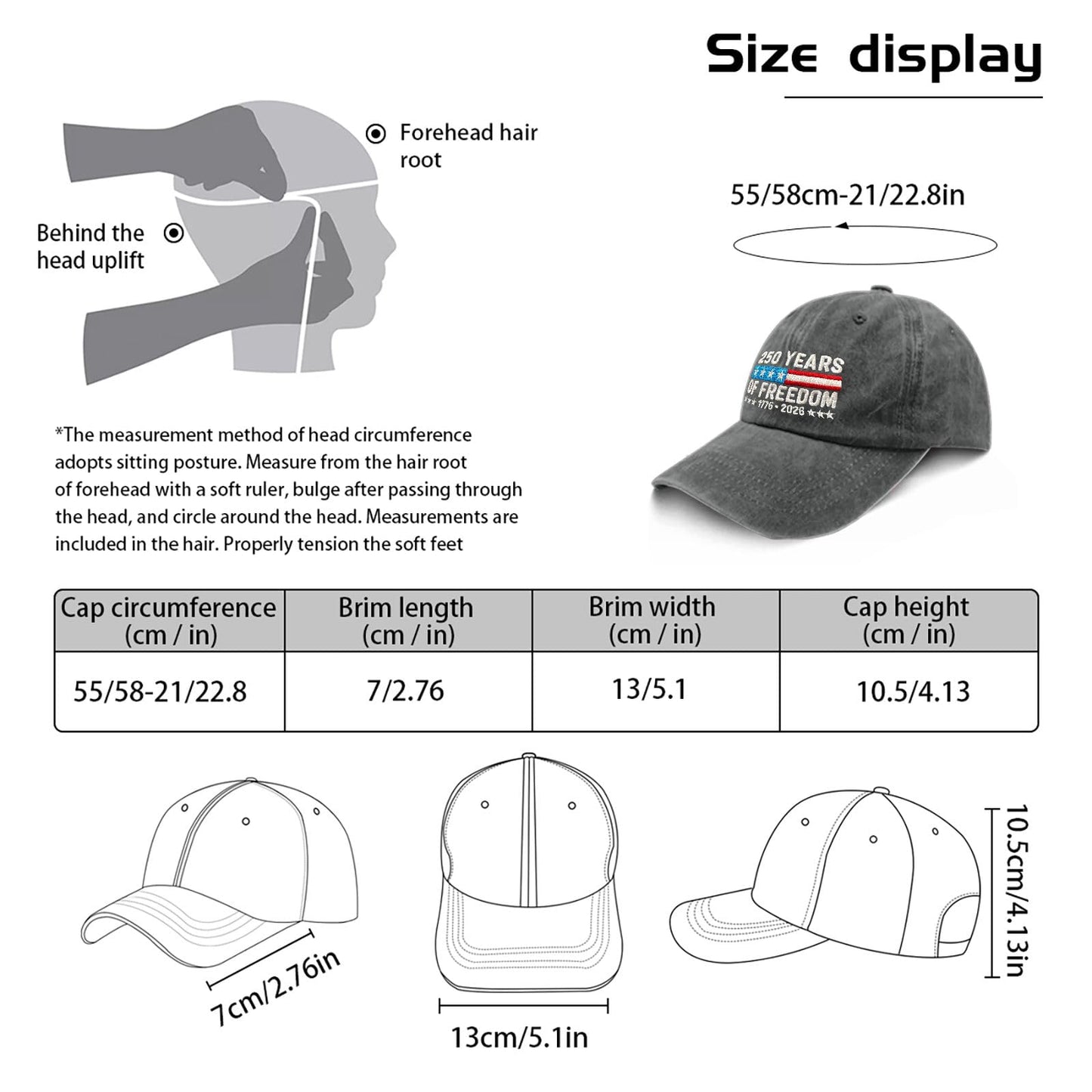 Funny Hat America Hats for Men Gifts for Dad Baseball Cap