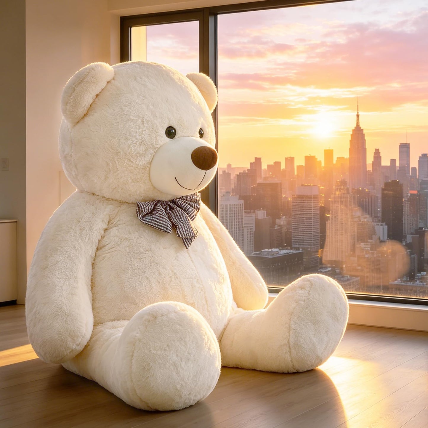 Toys Studio 47 Inch Big Teddy Bear Giant Stuffed Animal for Girls, 4 Feet Large Teddy Bear Baby Shower Party Decorations Kids Women Girlfriend Christmas Valentines Gifts, Light Brown