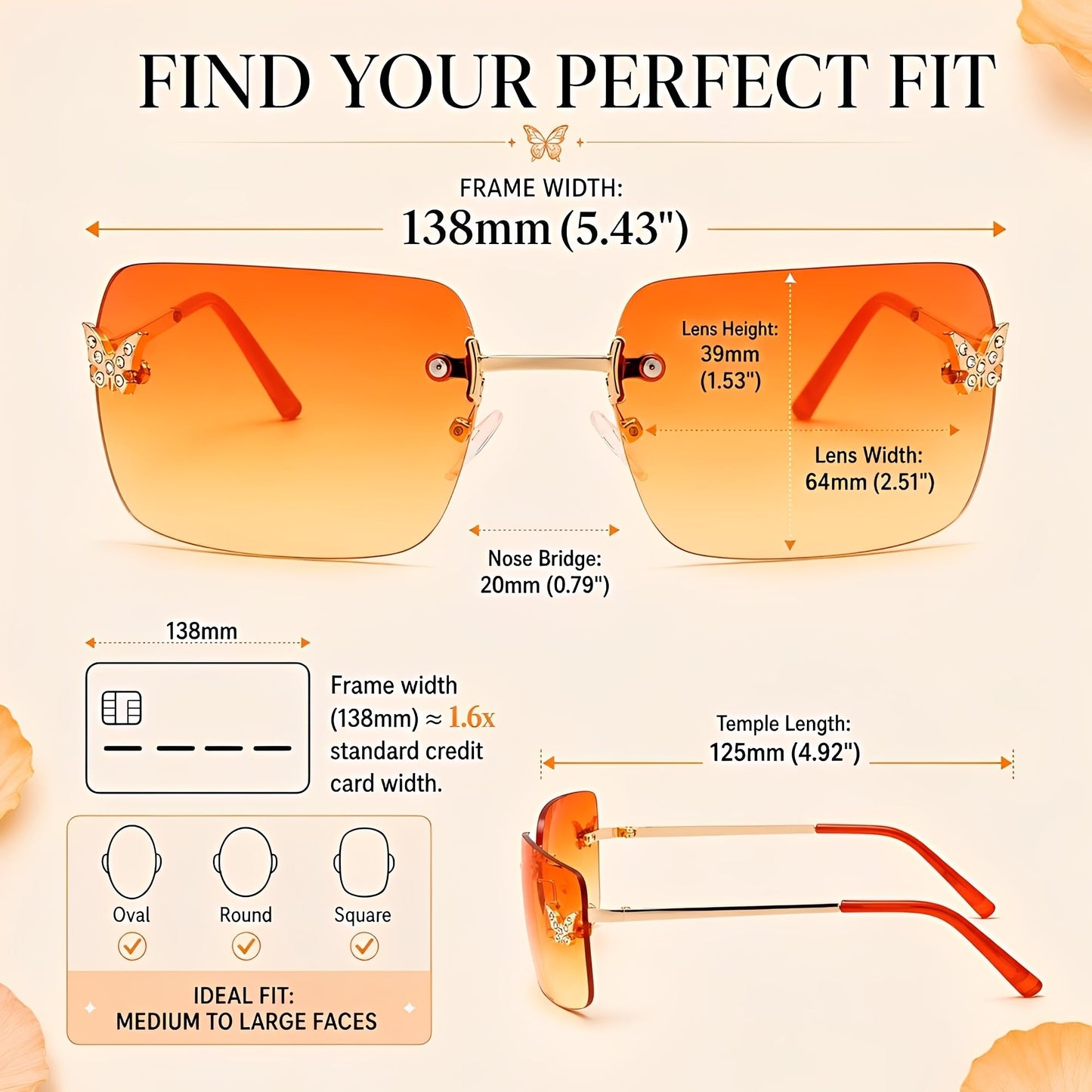 Y2k Sunglasses for Women - Trendy Rimless 2000s Fashion Sun Glasses Rave Shades