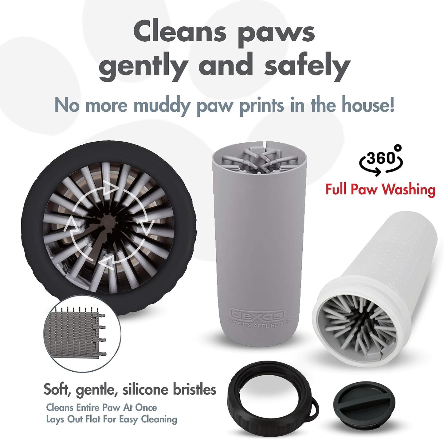 Dexas MudBuster Portable Dog Paw Cleaner - Premium Quality, Blue, Small Size for Pet Supplies and Accessories