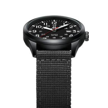 LN LENQIN Mens Watches Unisex Military Sport Nylon Strap Stylish Luminous Fashion Analog Quartz Watch for Men Waterproof Army Tactical Casual Wristwatch