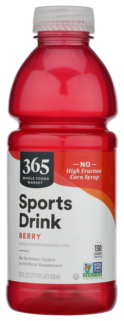 365 by Whole Foods Market, Sports Drink, Berry, 20 Fl Oz (Pack of 4)