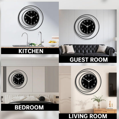 Dankeit Decorative Wall Clock,Silent Non-Ticking Quality Quartz Movement Battery Operated,Large Wall Clocks for Living Room Kitchen Home Bathroom Bedroom Wall Decor,16x16inch,White