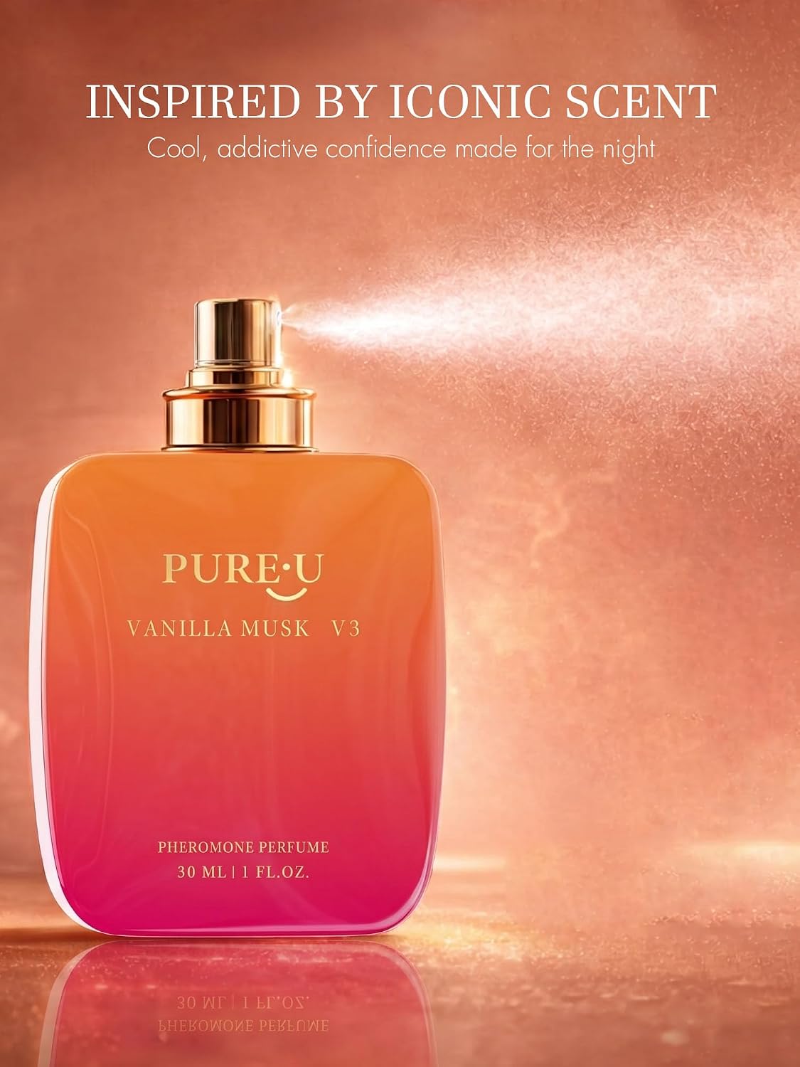 Pheromone Perfume for Women - Long Lasting Saffron Amber & Cedarwood Sophisticated Scent, Luxury Concentrated Extrait de Parfum Spray Oil, Portable Size Signature Scent, 1 fl oz (30ML
