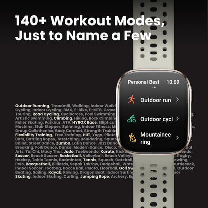 Amazfit Bip 6 Smart Watch 46mm, 14 Day Battery, 1.97" AMOLED Display, GPS & Free Maps, AI, Bluetooth Call & Text, Health, Fitness & Sleep Tracker, 140+ Workout Modes, 5 ATM Water-Resistance, Black
