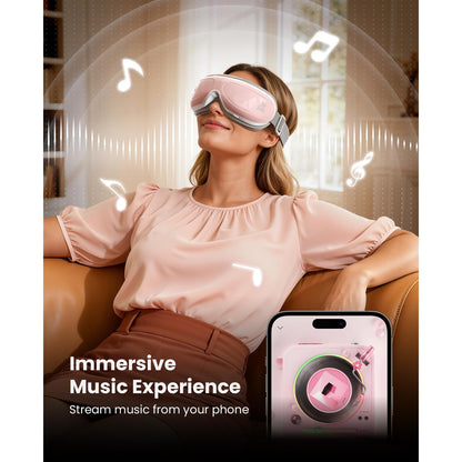 BOB AND BRAD Eye Massager with Heat FSA Eligible HSA, Birthday Gifts for Women Men Mom EyeOasis 2 Heated Eye Mask for Migraines with Music, Smart Migraine Massager for Dry Eyes Relief & Improve Sleep