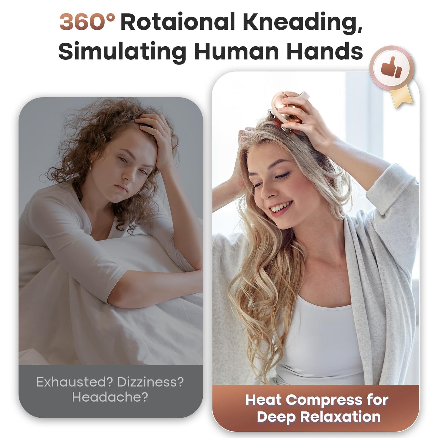 arboleaf Electric Scalp Massager Head Massager Scalp Stress Relax, 5 in 1 Kneading 128 Massage Nodes, Waterproof Hair Massage with 8 Removable Claws Cat Scratcher, Gift for Dad Mom