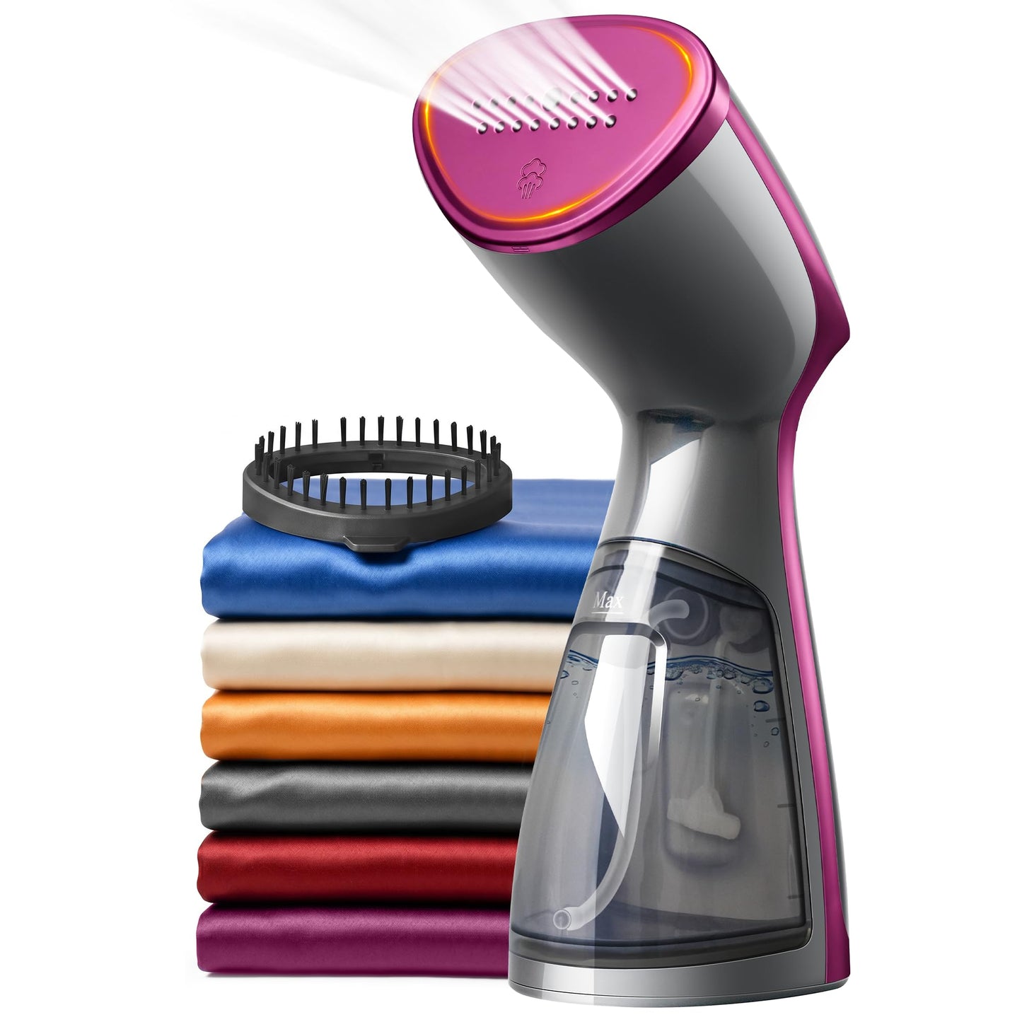 OGHom Portable Travel Handheld Steamer for Clothes, Garment Wrinkle Remover, 1000W Strong Penetrating Fabric Steamer, for Home, Office, Travel (ONLY FOR 120V) -White