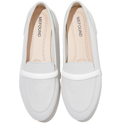 Women's Slip on Flats Shoes Runs Small Faux Suede Ballet Flats Fashion Business Casual Comfortable Flats Dressy Loafers for Women