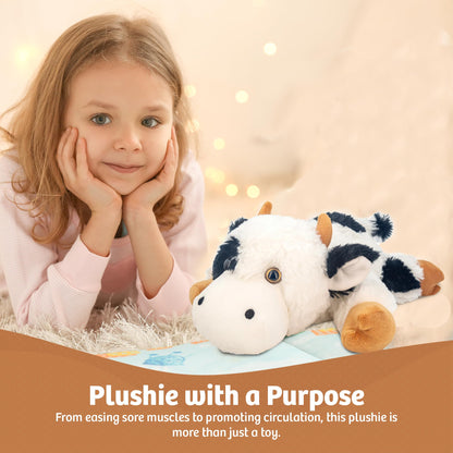Marysun Microwavable Highland Cow Stuffed Animal - Weighted Stuffed Animal Plush, Heating Pad, Cozy Gift for Girls|Women|Kids|Elderly People, 9.8in, 1.65lb