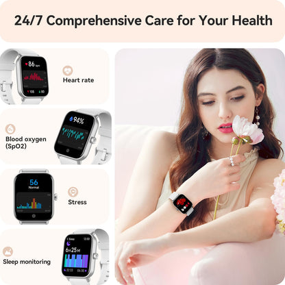 Smart Watch for Women Android & iPhone, Alexa Built-in, IP68 Waterproof Activity Fitness Tracker with Bluetooth Call (Answer/Make), 1.8" Smartwatch with Heart Rate/SpO2/Sleep Monitor, 100+ Sports Mode | Pink
