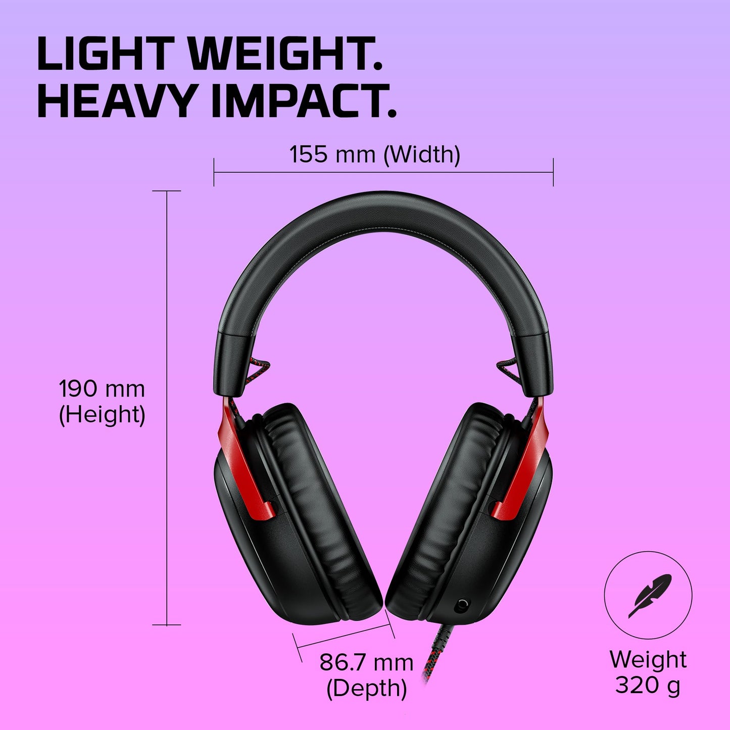 HyperX Cloud III – Wired Gaming Headset, PC, PS5, Xbox Series X|S, Angled 53mm Drivers, Spatial Audio, Memory Foam, Durable Frame, Ultra-Clear 10mm Mic, USB-C, USB-A, 3.5mm – Black/Red
