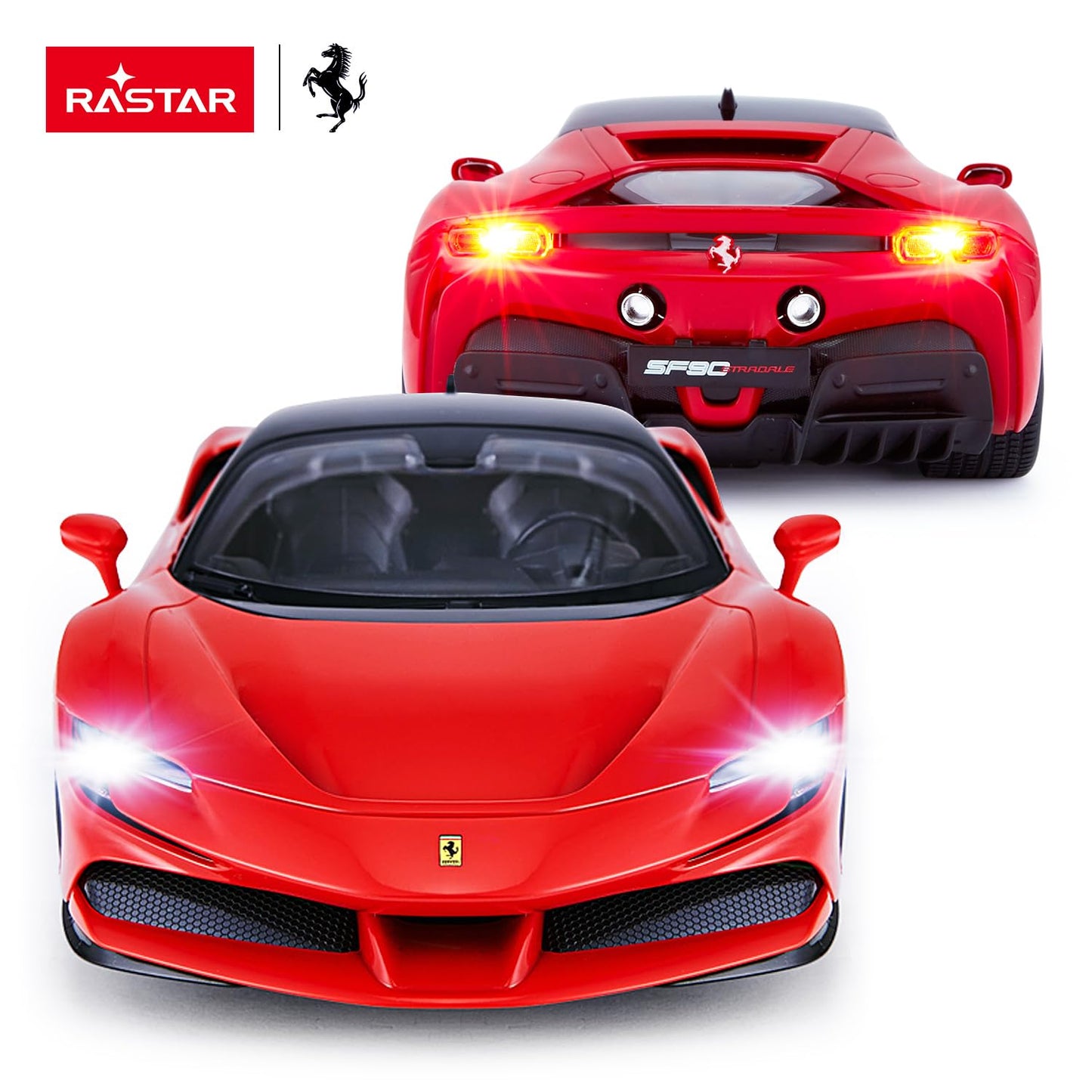 RASTAR RC Car | 1/14 Scale Ferrari LaFerrari Radio Remote Control R/C Toy Car Model Vehicle for Boys Kids, Red