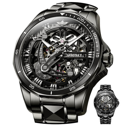 OLEVS Luxury Watches for Men Big Face Stainless Steel Business Dress Analog Quartz Watch with Day Waterproof Luminous Mens Wrist Watch