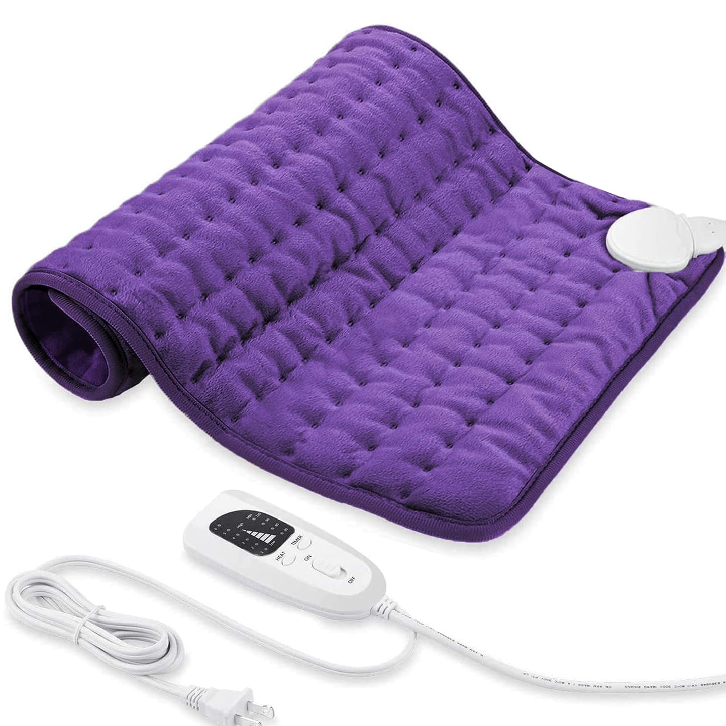 Electric Heating pad with 6 Heat Settings, Auto Shut Off, Dry Electric Heating for Back Neck Knee Arms Legs Shoulder Heat Pads for Christmas Birthday Father Mother's Day (24"X12", Gray Green)