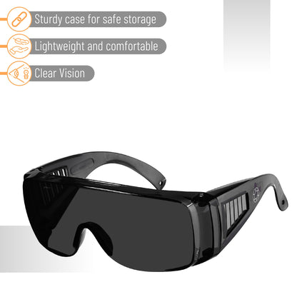 UNCO- Safety Goggles Over Glasses, Protective Goggles, Anti Fog, Work, Safety Glasses Over