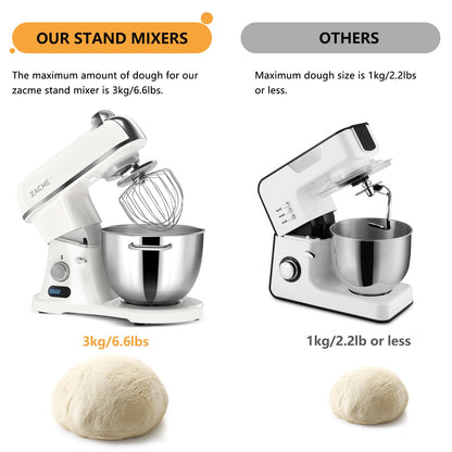 8.4QT Commercial Stand Mixer 800W with Aluminum Die Casting Meets the Standard of NSF/ANSI 8-2023, Mixers Kitchen Electric Stand Mixer with Stainless Steel 8L Bowl, Dough Hook, Whisk and Beater