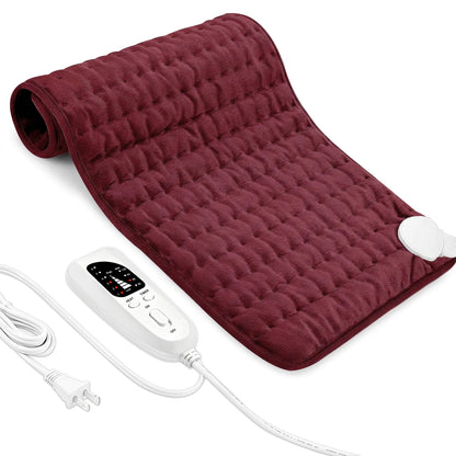 Electric Heating pad with 6 Heat Settings, Auto Shut Off, Dry Electric Heating for Back Neck Knee Arms Legs Shoulder Heat Pads for Christmas Birthday Father Mother's Day (24"X12", Gray Green)