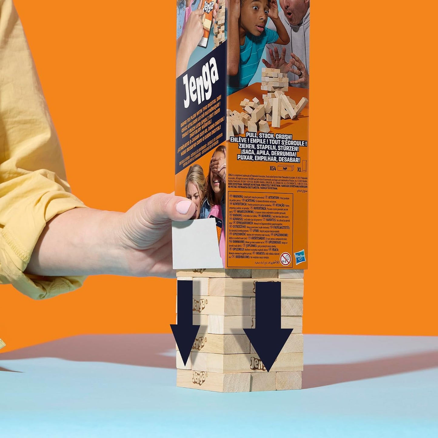 Official Hasbro Games Jenga Game | Digital Die for 6 More Ways to Play | Original Wood Block Game | Stacking Tower | Ages 6+ | 1+ Players | Party Games