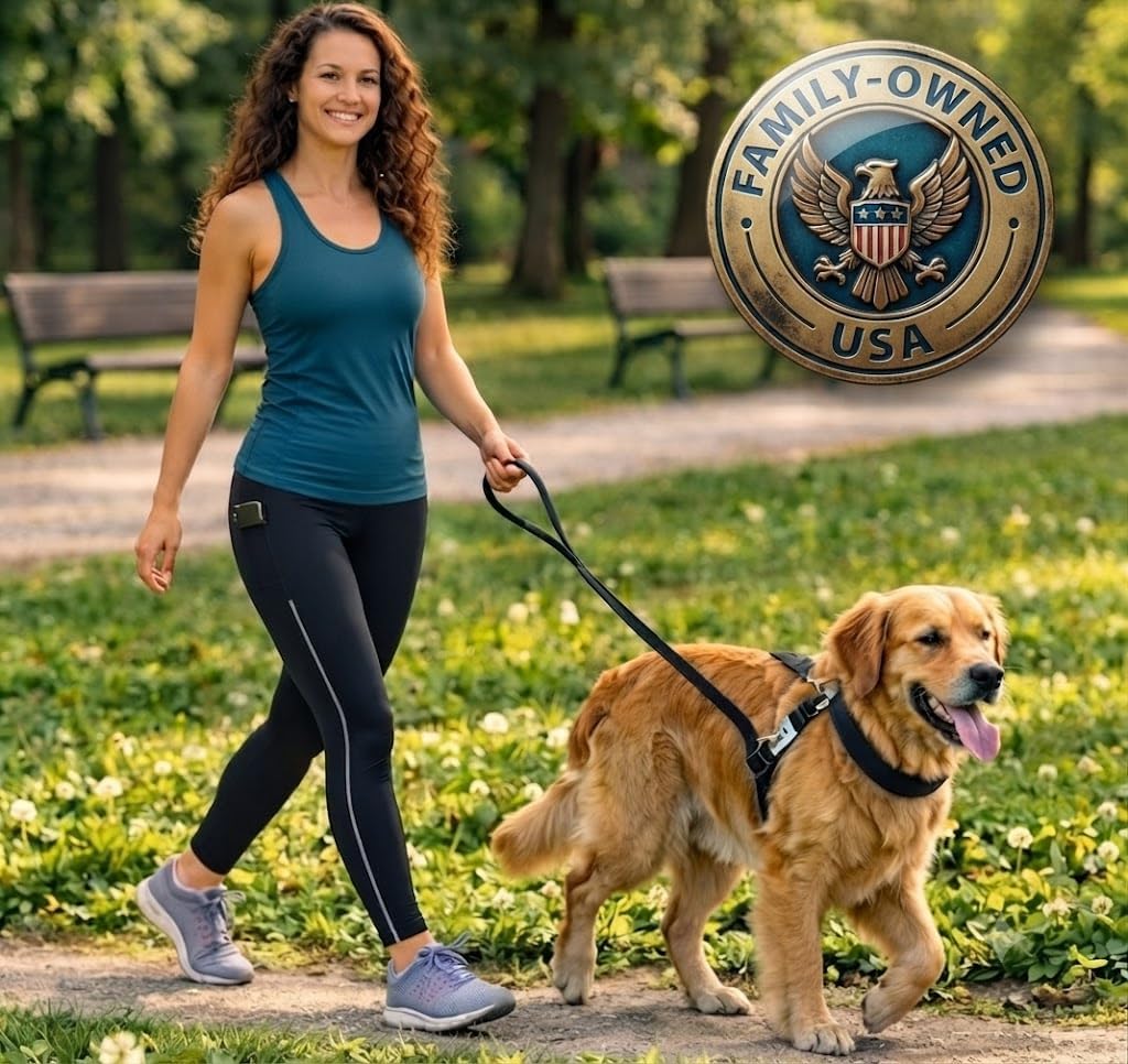 No‑Pull Dog Leash Attachment – Torso‑Loop Control for Large Dogs that Pull – Gentle Leader Alternative – Training Tool for Reactive & Lunging Dogs – Works with Any Collar