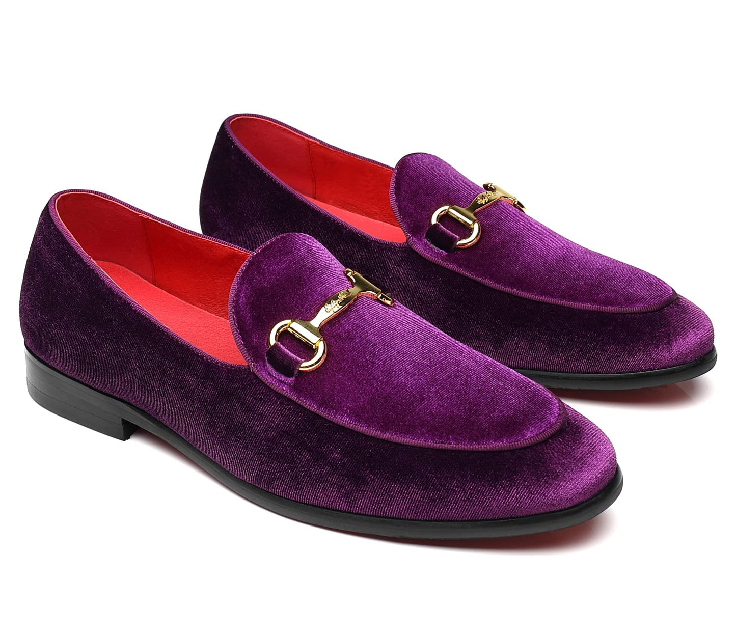 Men's Velvet Loafers Wedding Party Prom Homecoming Shoes