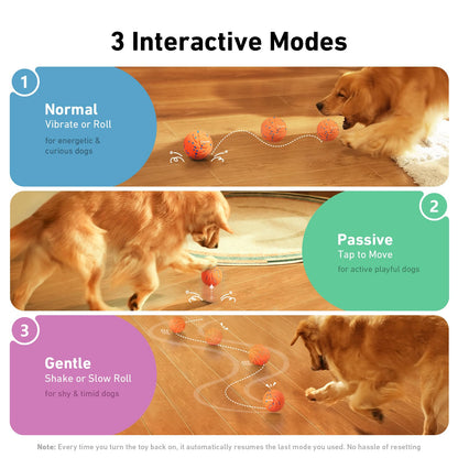 Cheerble Smart Interactive Dog Toy, Wicked Ball AIR, Automatic Moving, Bouncing, and Rotating, E-TPU Material, IPX7 Waterproof Rating, Active Rolling Ball for Puppy, Medium and Large Dogs