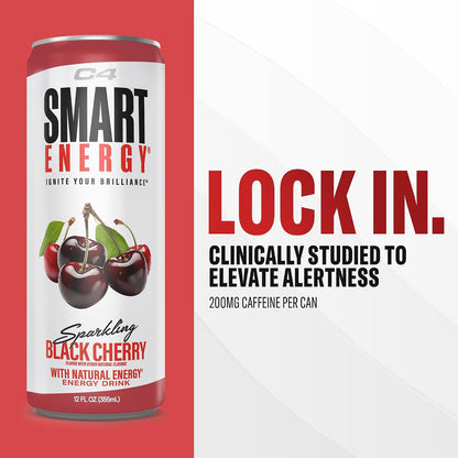 C4 Smart Energy Drinks Variety Pack, Sugar Free Performance Fuel & Nootropic Brain Booster, Coffee Substitute or Alternative, 4 Flavor Berry Breeze Variety (Pack of 24)