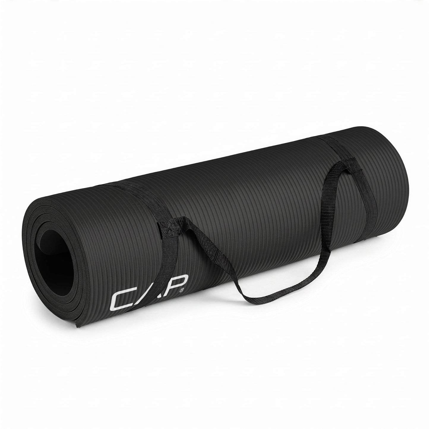 CAP Barbell 1/2-Inch High Density Exercise Yoga Mat with Strap | Multiple Options