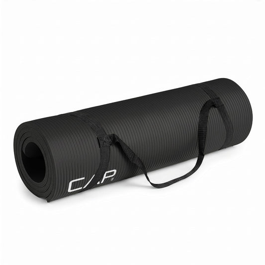 CAP Barbell 1/2-Inch High Density Exercise Yoga Mat with Strap | Multiple Options