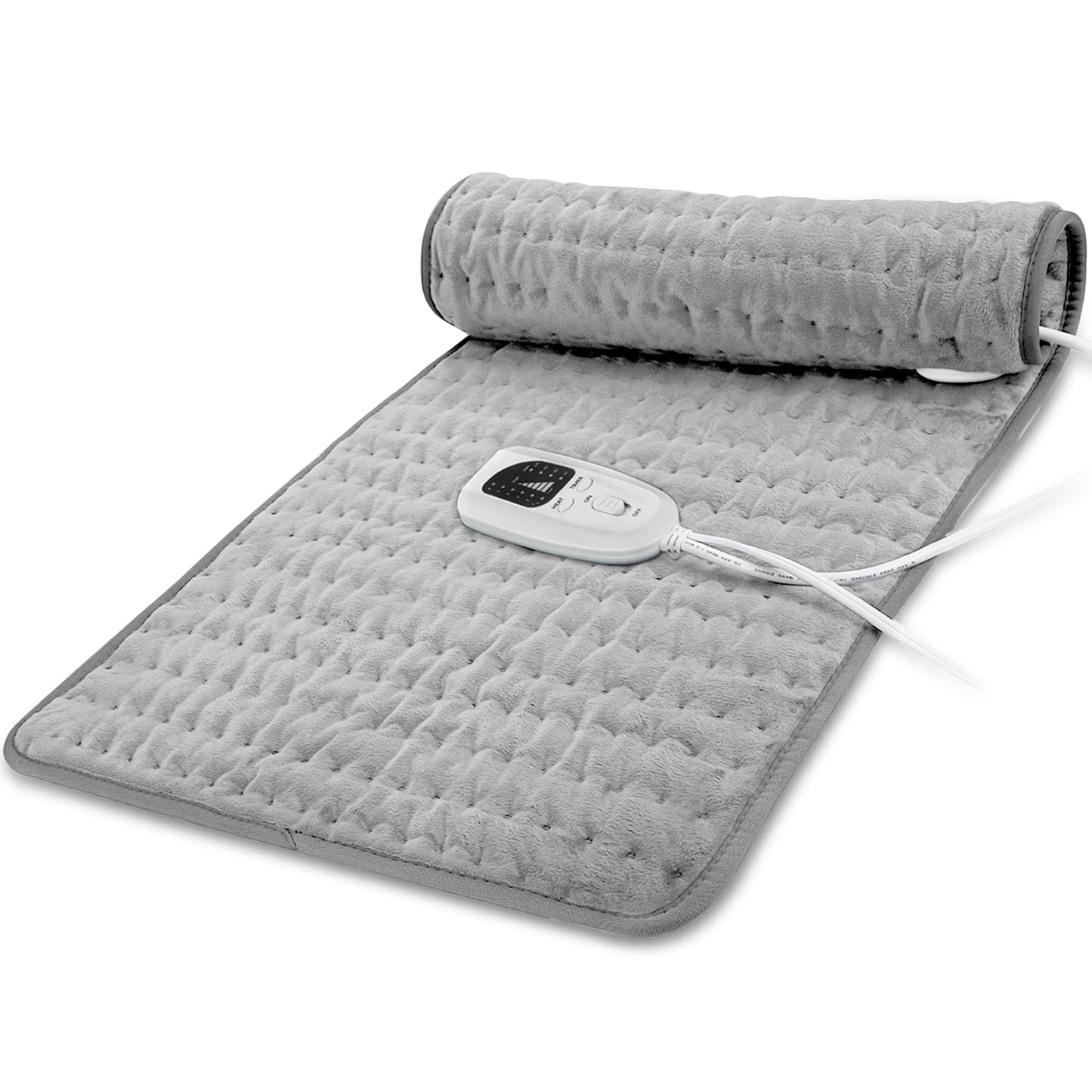 Electric Heating pad with 6 Heat Settings, Auto Shut Off, Dry Electric Heating for Back Neck Knee Arms Legs Shoulder Heat Pads for Christmas Birthday Father Mother's Day (24"X12", Gray Green)