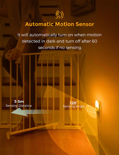 L LOHAS LED Motion Sensor Night Light, 2Pack, Motion Activated Night Light, Night Lights Plug into Wall Motion Sensor, 3000K Warm White, Adjustable Brightness 30/60LM, for Kids Adults Bathroom Bedroom