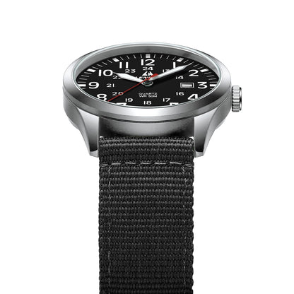 LN LENQIN Mens Watches Unisex Military Sport Nylon Strap Stylish Luminous Fashion Analog Quartz Watch for Men Waterproof Army Tactical Casual Wristwatch