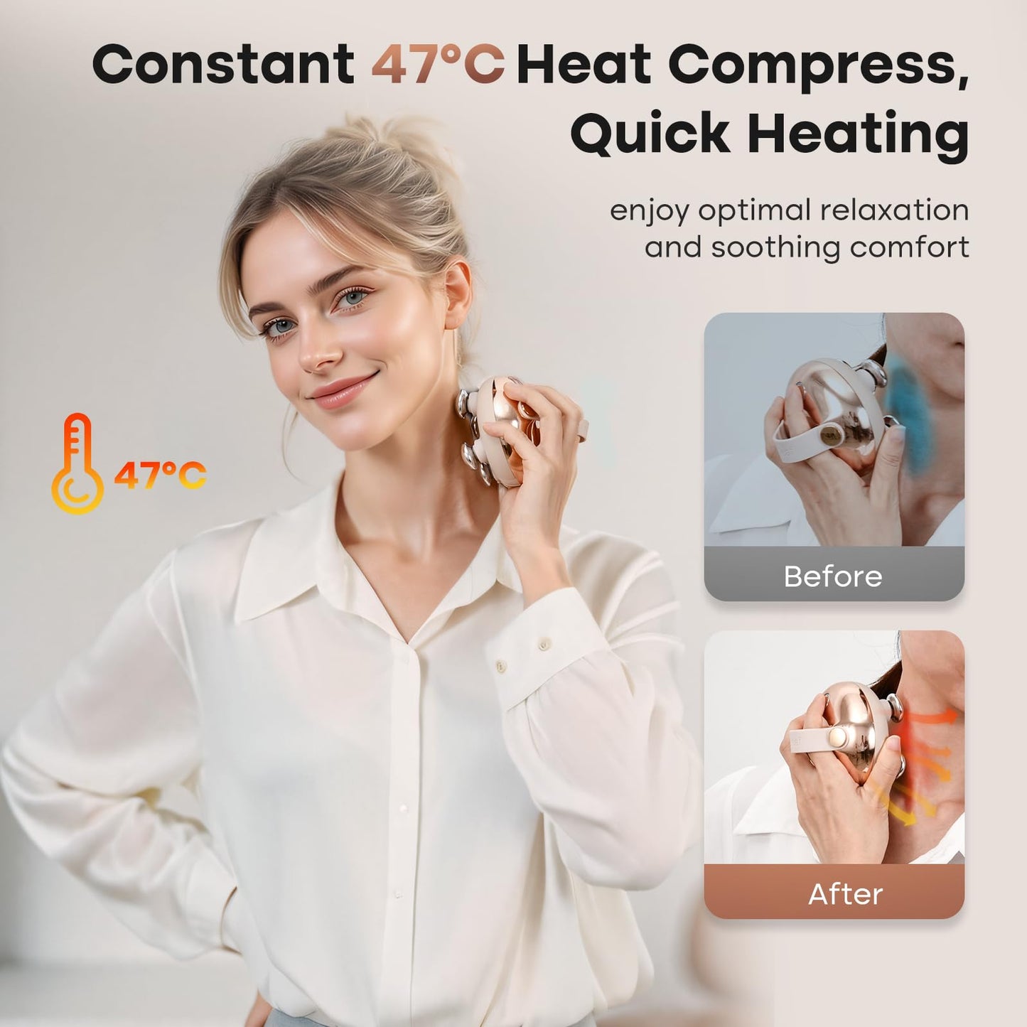 arboleaf Electric Scalp Massager Head Massager Scalp Stress Relax, 5 in 1 Kneading 128 Massage Nodes, Waterproof Hair Massage with 8 Removable Claws Cat Scratcher, Gift for Dad Mom