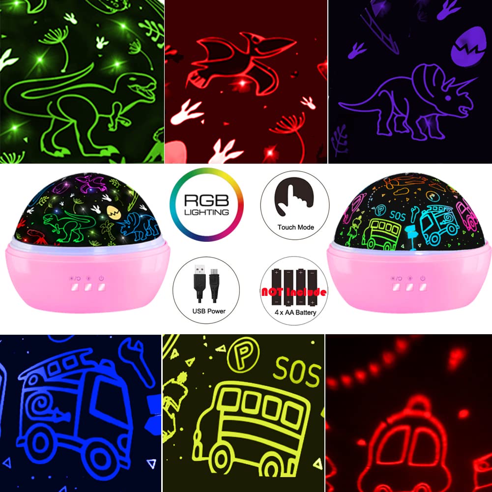 Dinosaur Night Light Toys for 3-8 Year Old Boys,2 in 1 Dino Projection for 2-10 Year Kids,Boys Girls Gifts,Suitable for Chirstmas Xmax Easter Birthday