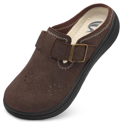 Spesoul Clogs for Women Wide Width Slip On Mules Slide On Potato Shoes Diabetic Slippers Closed Toe Zero Drop for Swollen Feet Summer Indoor Outdoor