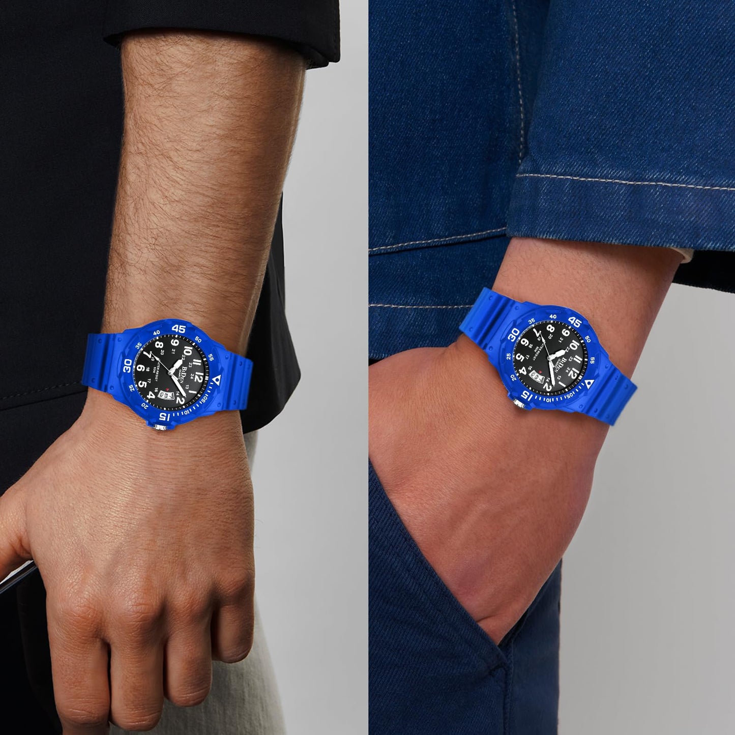 LN LENQIN Mens Watches Stainless Steel Waterproof Analog Quartz Watch for Men with Date Luminous Fashion Wristwatch