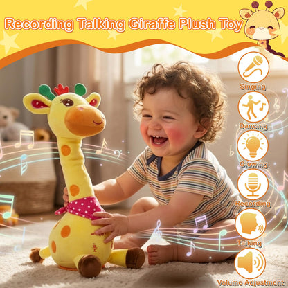 Hunfur Interactive Baby Toys Dancing Talking Cactus Toy,Funny Gift for Infant, Singing Record Repeat What You Say Light Up Toy for Toddler Boy Girl (Volume Adjustment)
