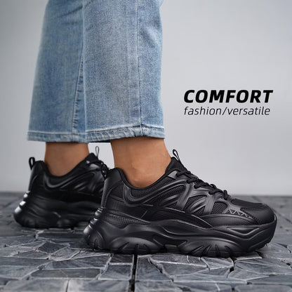 Women's Road Running Shoes Non Slip Ladies Walking Fashion Athletic Chunky Sneakers Work Gym Comfort Lightweight Mesh Soft Sole