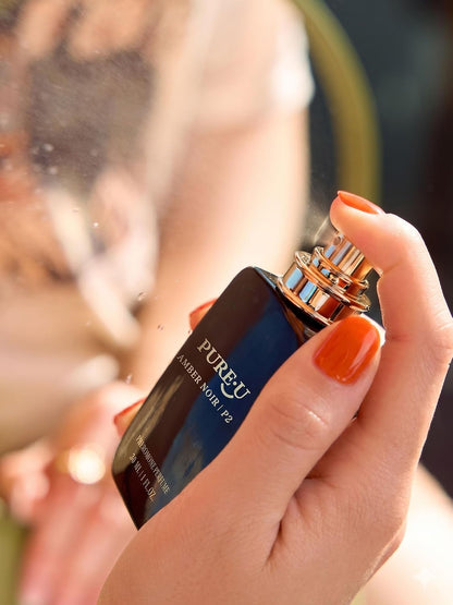 Pheromone Perfume for Women - Long Lasting Saffron Amber & Cedarwood Sophisticated Scent, Luxury Concentrated Extrait de Parfum Spray Oil, Portable Size Signature Scent, 1 fl oz (30ML