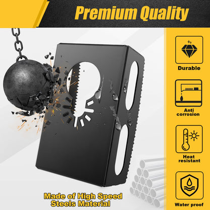 Square Slot Cutter Compatible for Dewalt 20V & Milwukee M18 Oscillating Multi-Tool to Cut-in Single Gang Wall Gang Electrical Boxes,Outlet Cutter for Drywall,Efficient Cutting Tool,1 Pcs square-shaped